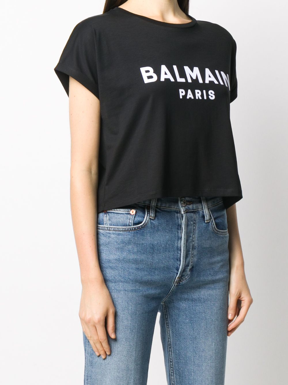 Balmain cropped logo T-shirt - Image 3