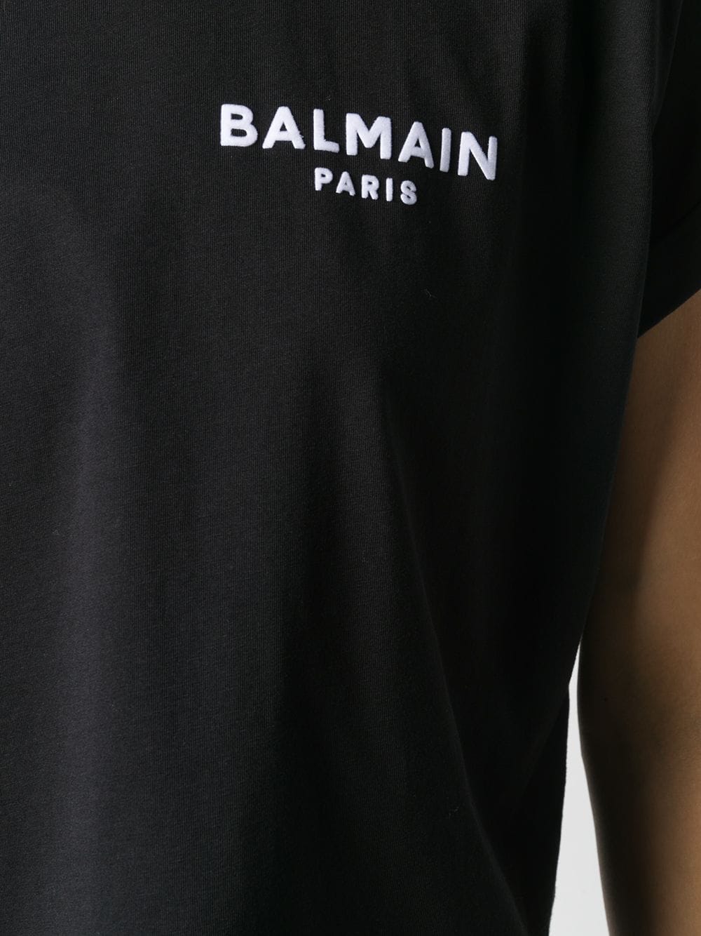 Balmain logo-embroidered cropped T-shirt - Image 5