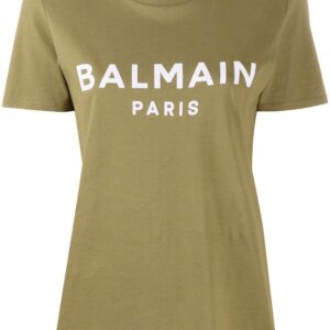 Balmain  button detail logo T-shirt