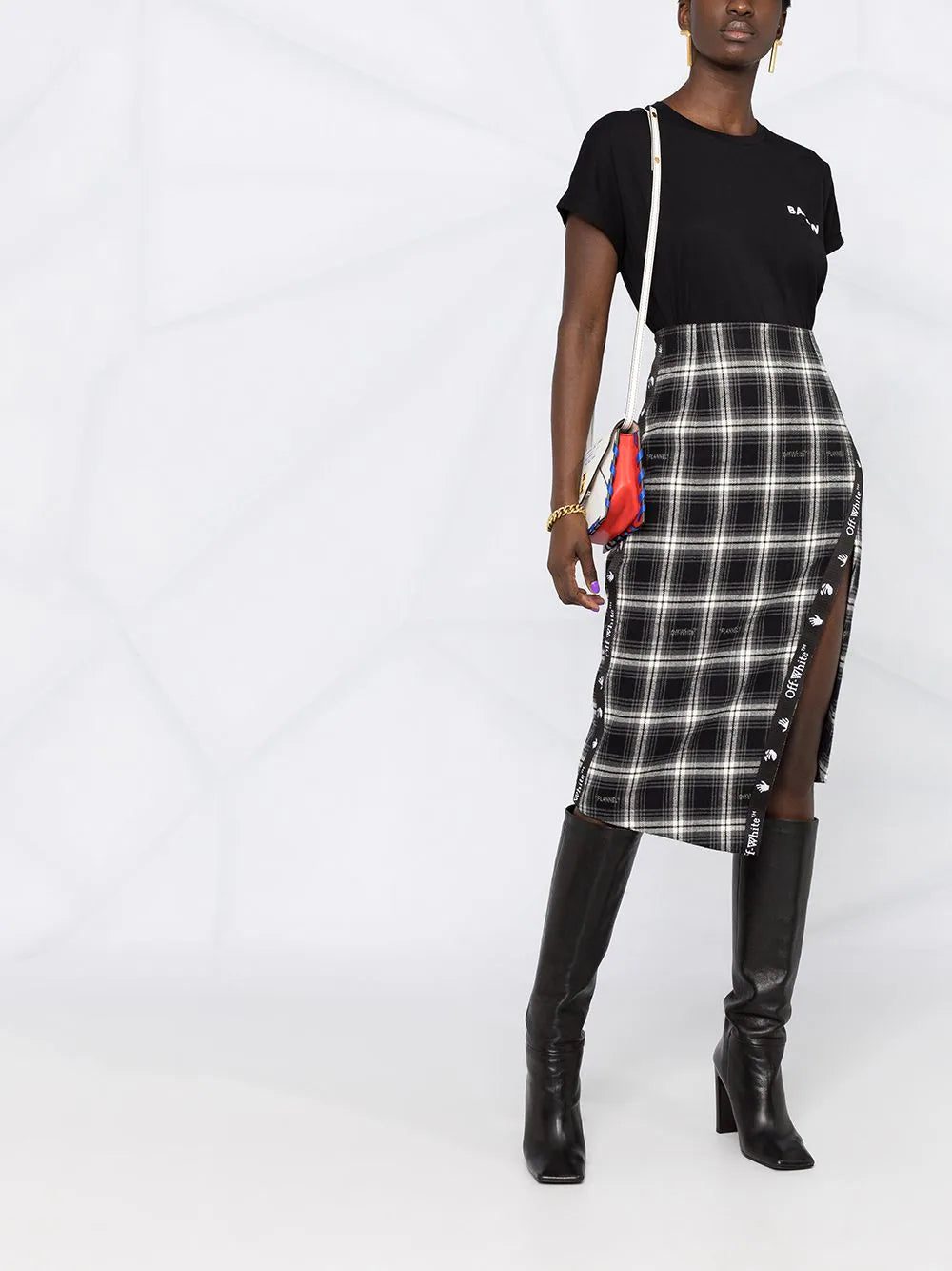 Balmain small flocked logo T-shirt - Image 2