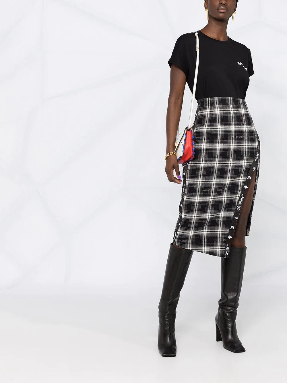 Balmain small flocked logo T-shirt - Image 2