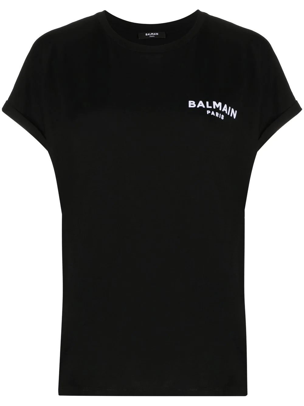 Balmain small flocked logo T-shirt