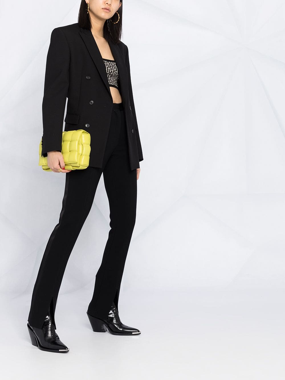 Balmain cropped monogram jacquard vest top - Image 2