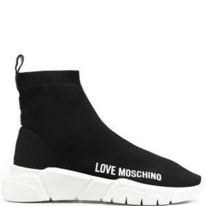 Love Moschino logo print slip-on sneakers