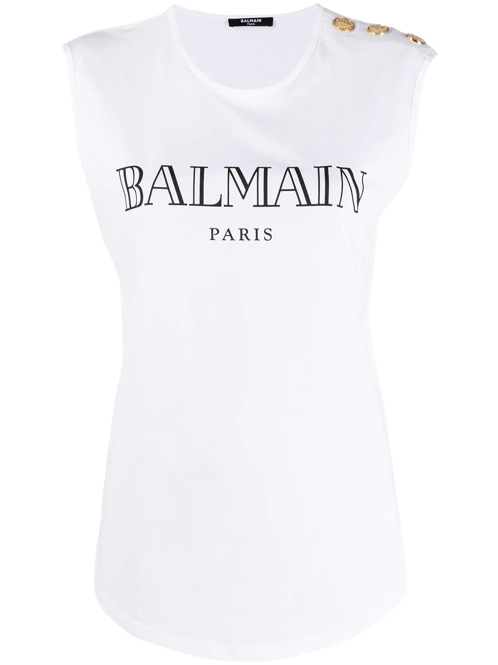 Balmain logo print tank top