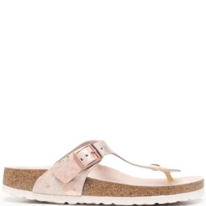 Birkenstock  marble-print flip flops