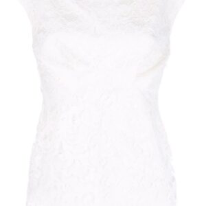 Philipp Plein  scalloped lace blouse