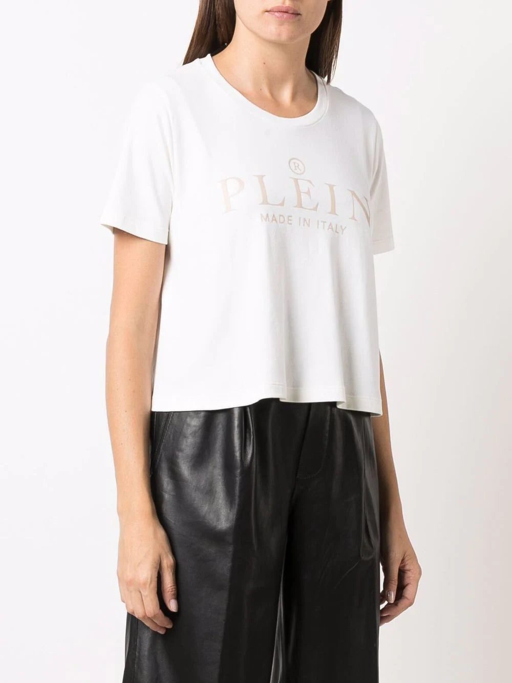 Philipp Plein Iconic Plein short-sleeve cropped T-shirt - Image 3