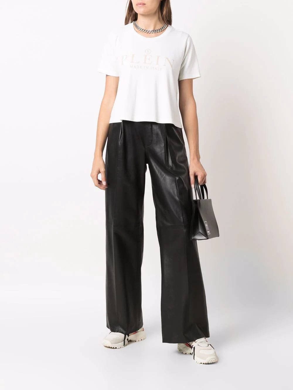 Philipp Plein Iconic Plein short-sleeve cropped T-shirt - Image 2