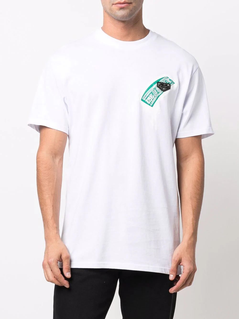 Philipp Plein cheque-print round neck T-shirt - Image 4