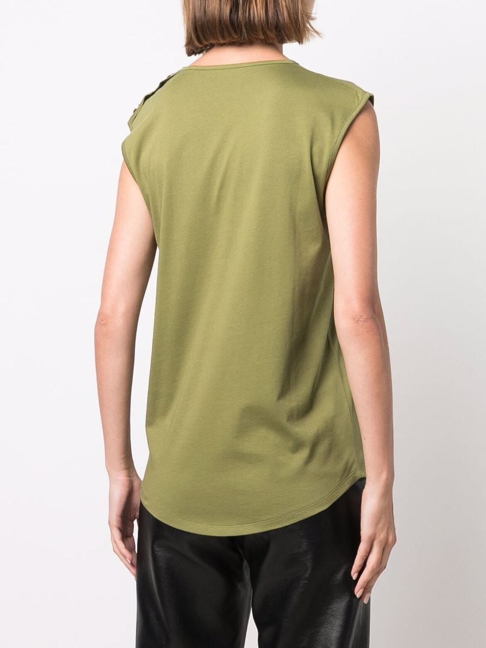 Balmain button-embellished logo tank top - Image 4