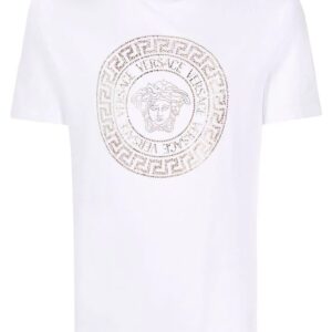 Versace  Medusa crystal-embellished short-sleeve T-shirt