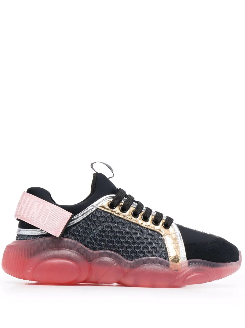 Moschino Logo Tape Teddy Bear sole sneakers