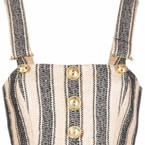 Balmain striped cropped top