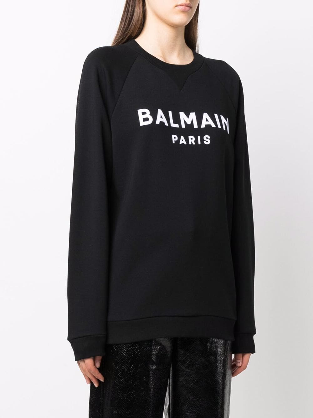Balmain flocked logo-print sweatshirt - Image 3