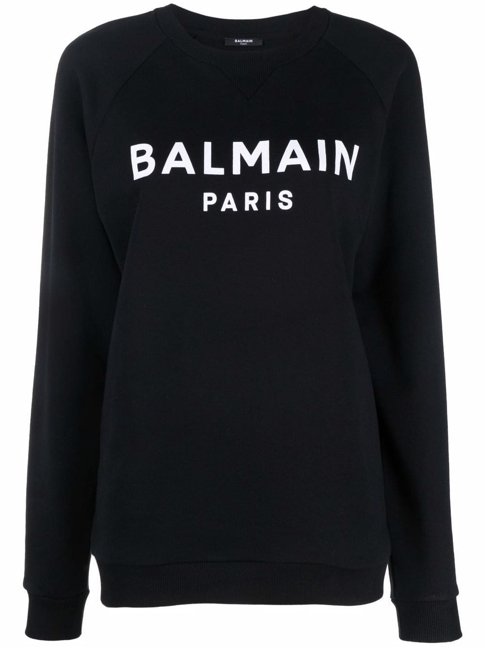 Balmain flocked logo-print sweatshirt