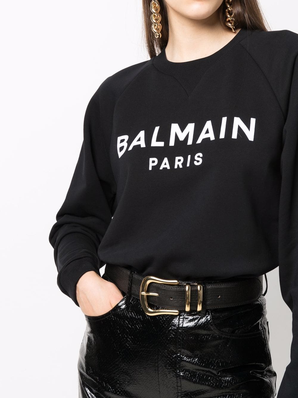 Balmain flocked logo-print sweatshirt - Image 5