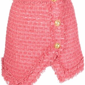 Balmain  textured-tweed mini skirt