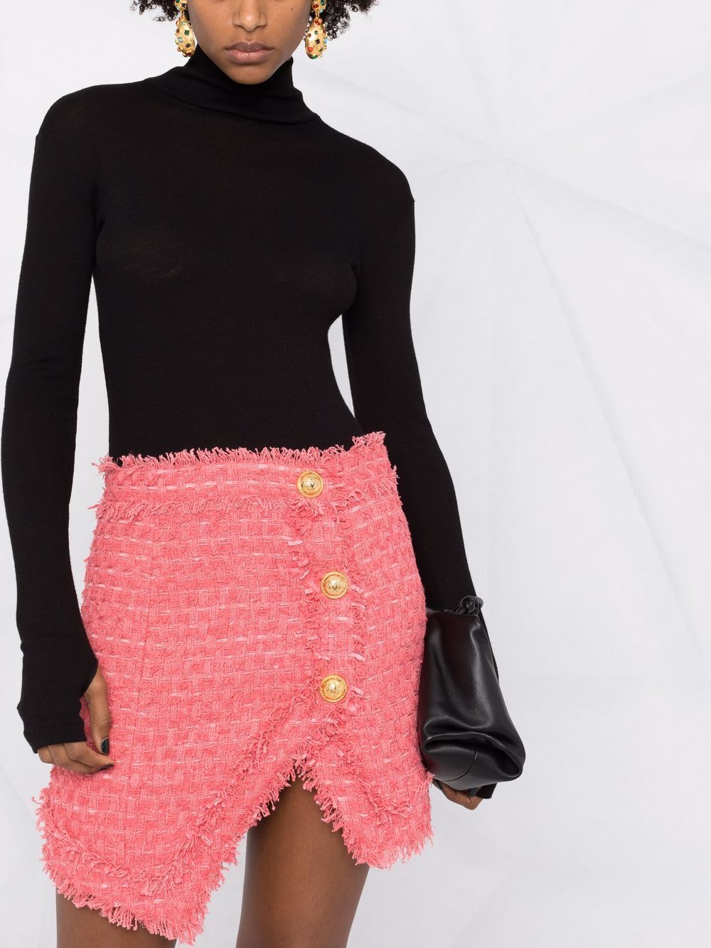 Balmain textured-tweed mini skirt - Image 4