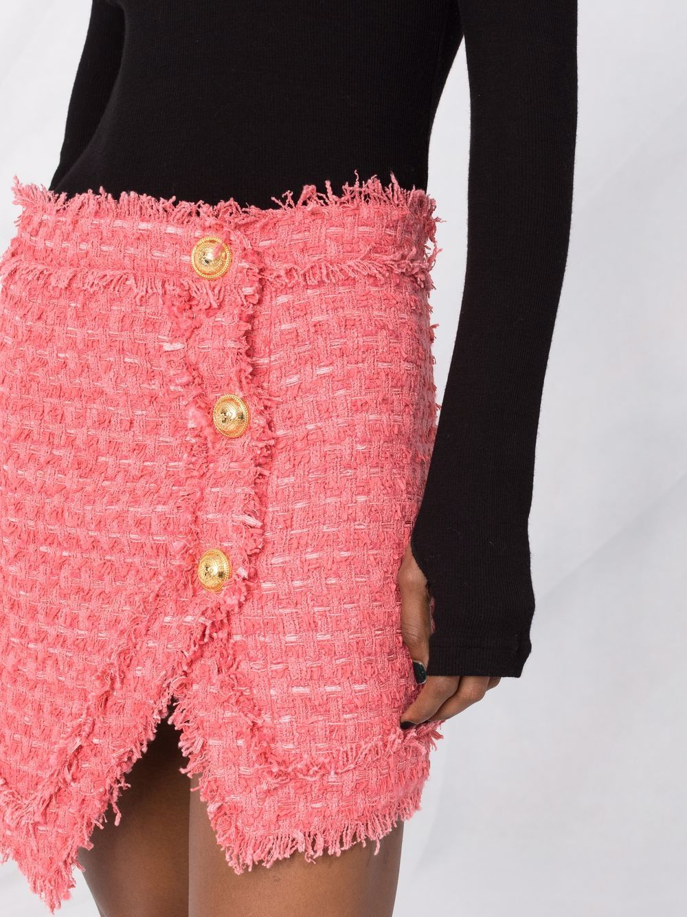 Balmain textured-tweed mini skirt - Image 3
