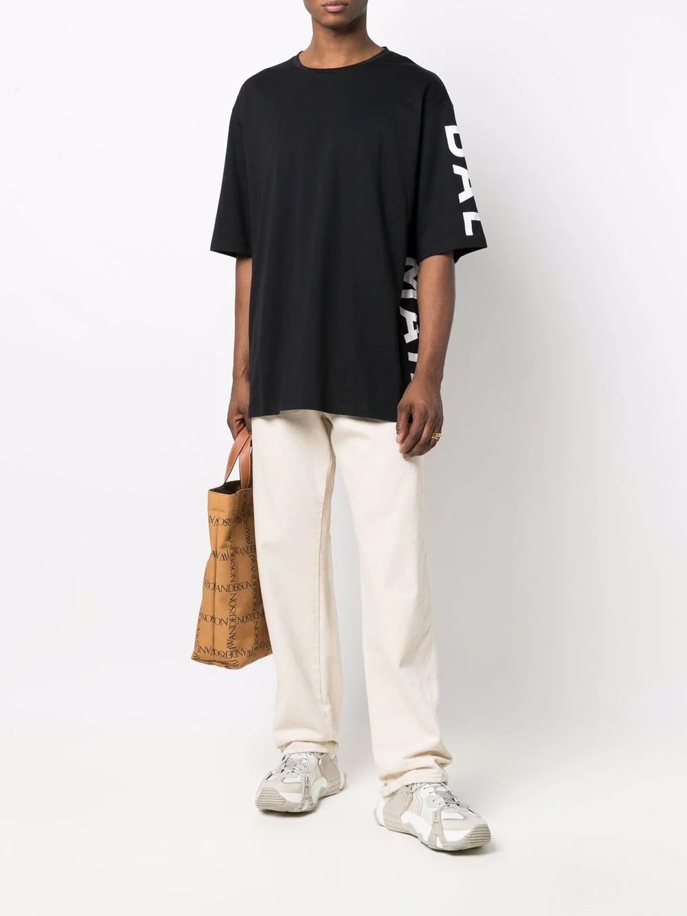 Balmain side logo-print oversize T-shirt - Image 2