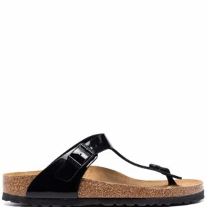 Birkenstock Gizeh patent-leather sandals