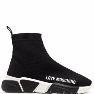 Moschino logo sneaker boots