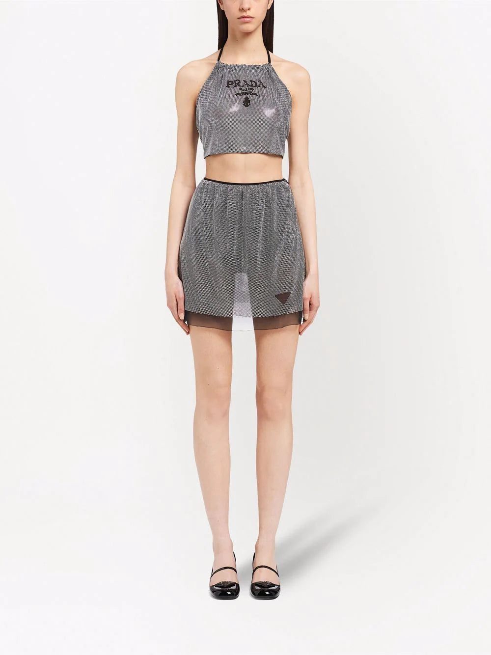 Prada crystal-embellished tulle skirt - Image 2