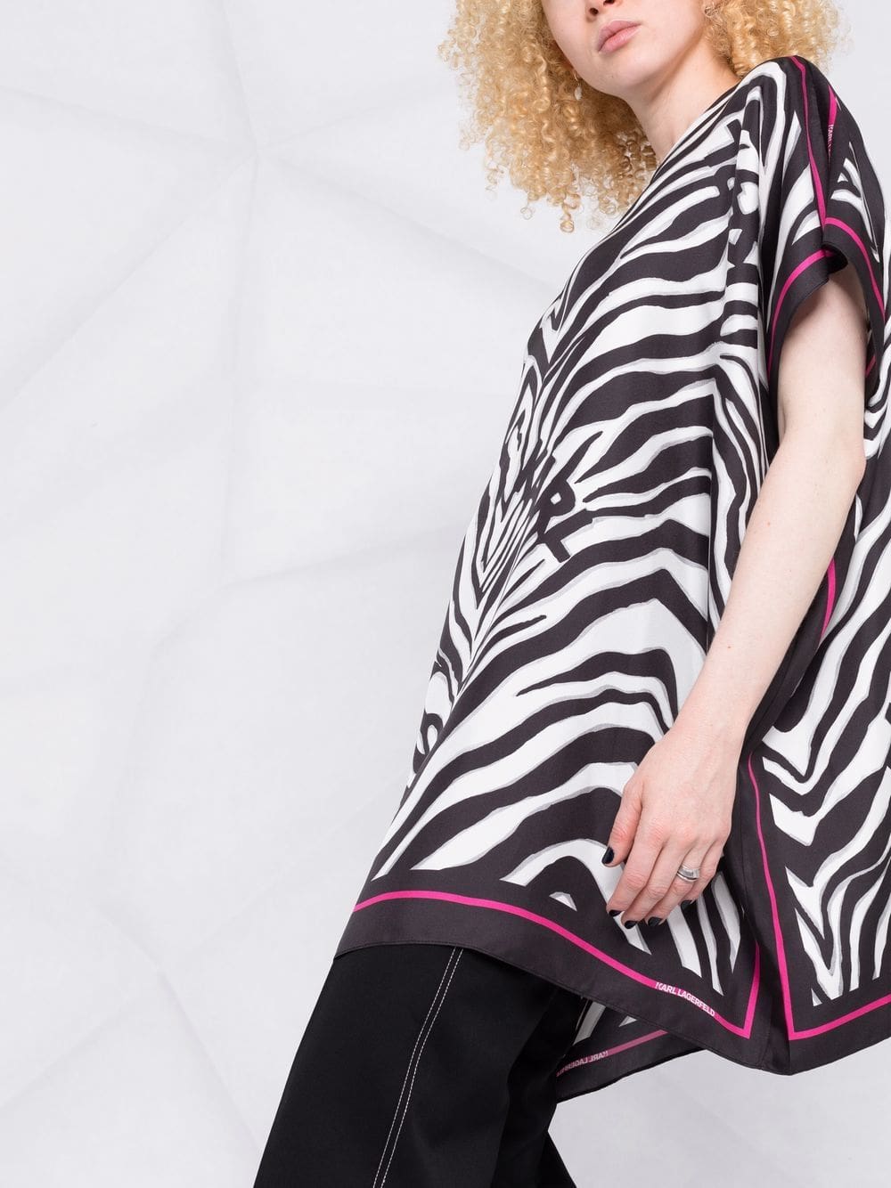 Karl Lagerfeld zebra-print short-sleeve tunic - Image 5