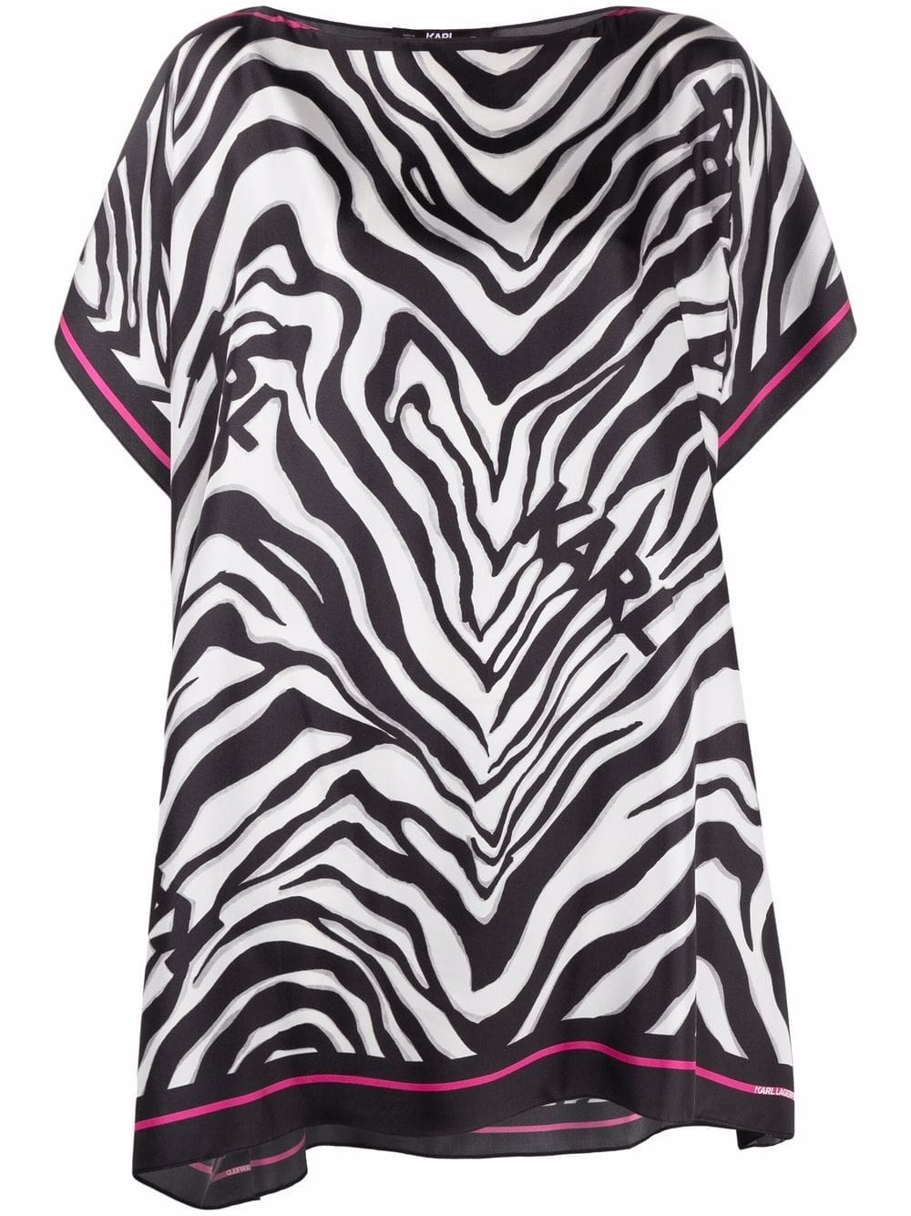 Karl Lagerfeld zebra-print short-sleeve tunic