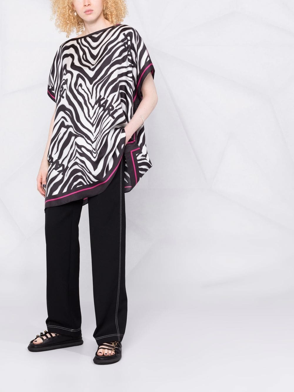 Karl Lagerfeld zebra-print short-sleeve tunic - Image 2