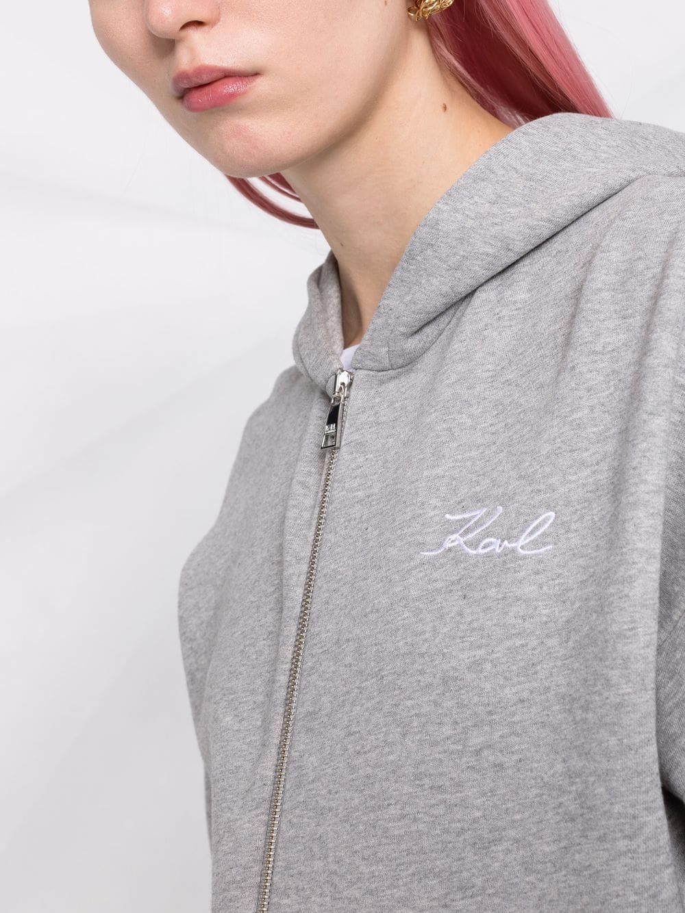 Karl Lagerfeld logo tape hoodie - Image 5