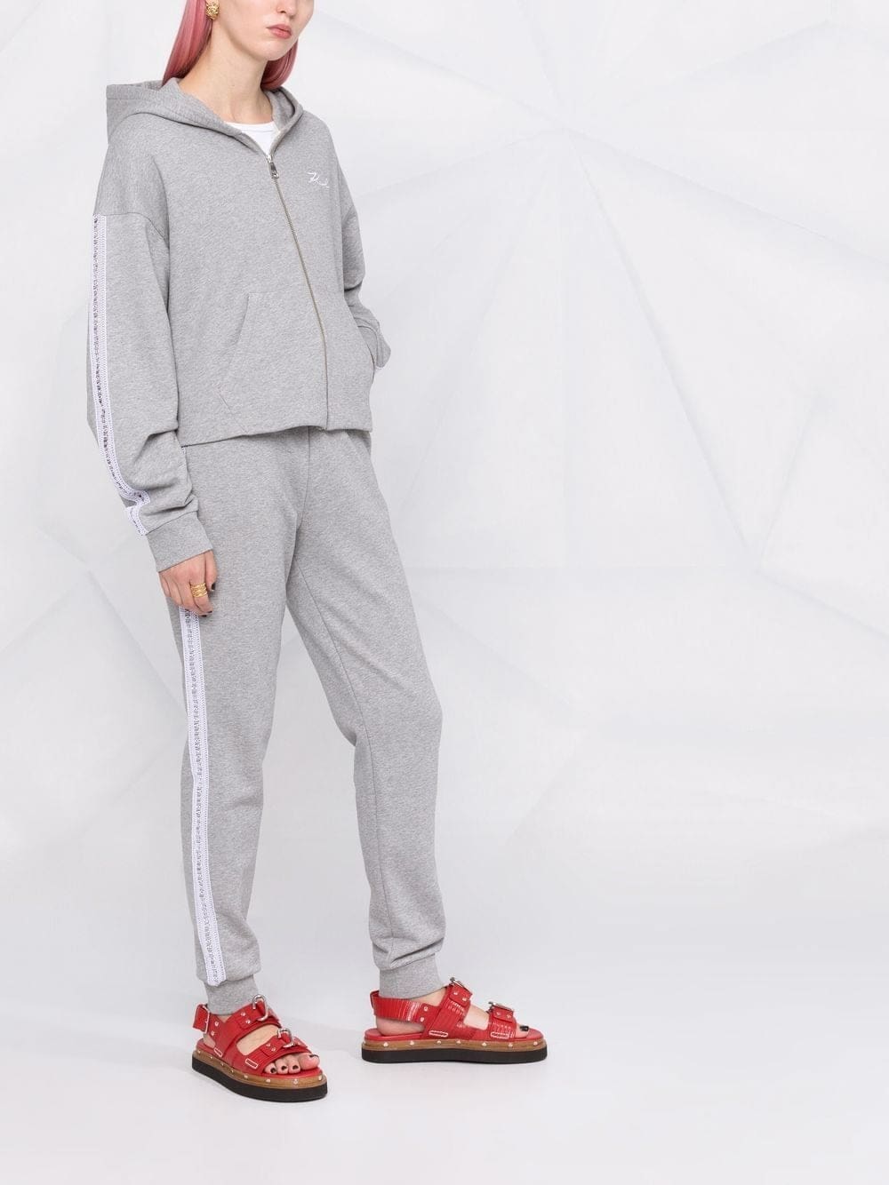 Karl Lagerfeld logo tape hoodie - Image 4