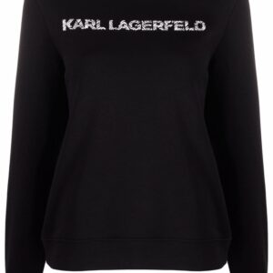Karl Lagerfeld logo-print crew neck sweatshirt
