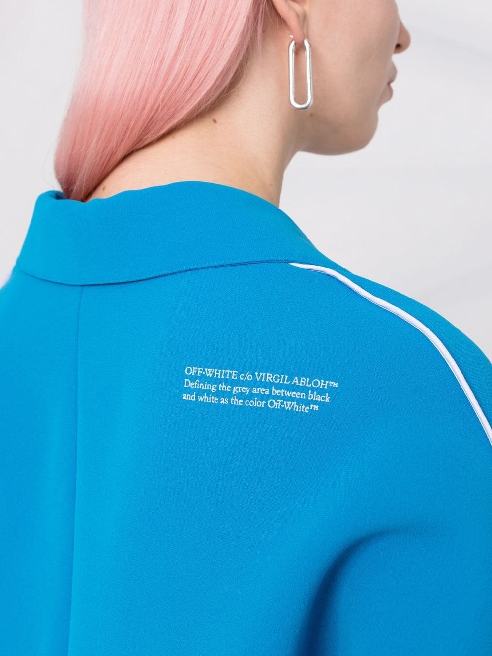 Off-White Cady contrast piping pajama shirt - Image 5