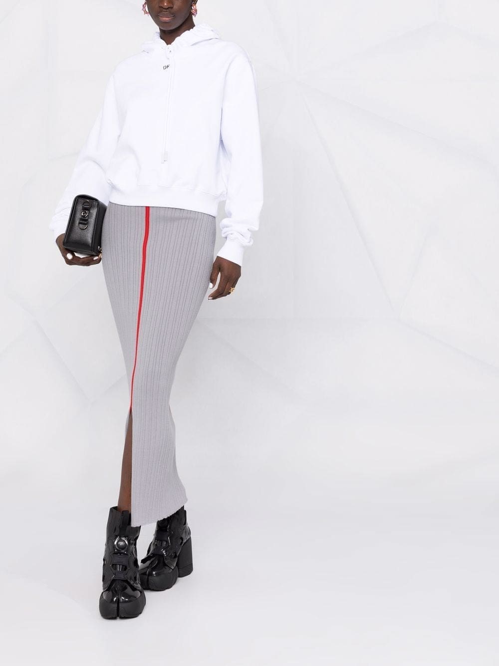 Off-White Off-stamp cropped hoodie - Image 2