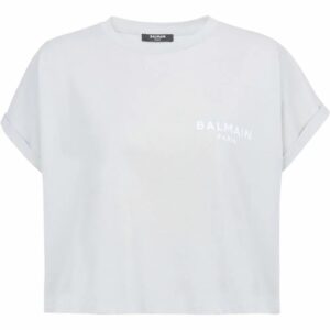 Balmain  flocked-logo T-shirt