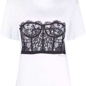 Alexander McQueen  lace corset T-shirt