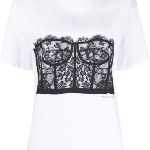 Alexander McQueen  lace corset T-shirt