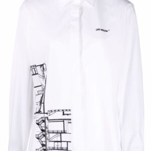 Off-White graphic-print long-sleeve shirt