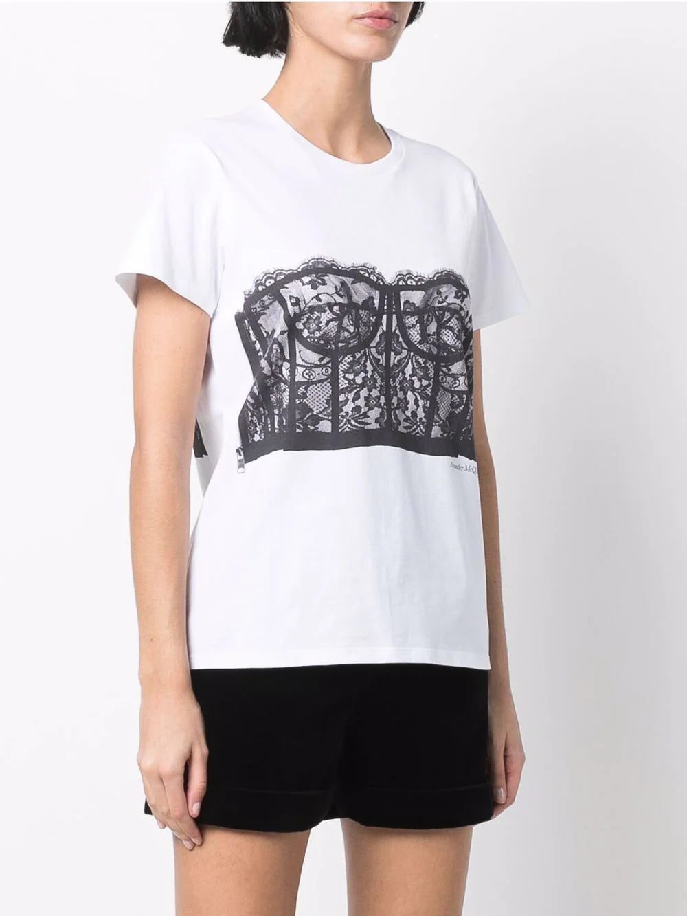 Alexander McQueen bustier print T-shirt - Image 3