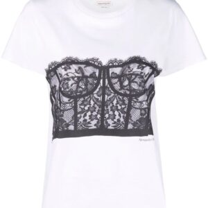 Alexander McQueen bustier print T-shirt