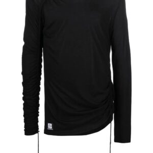 Balmain  long-sleeve drawstring T-shirt