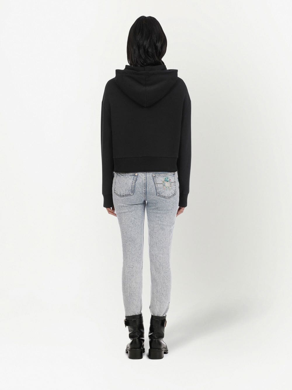 Balmain rhinestone cotton hoodie - Image 4