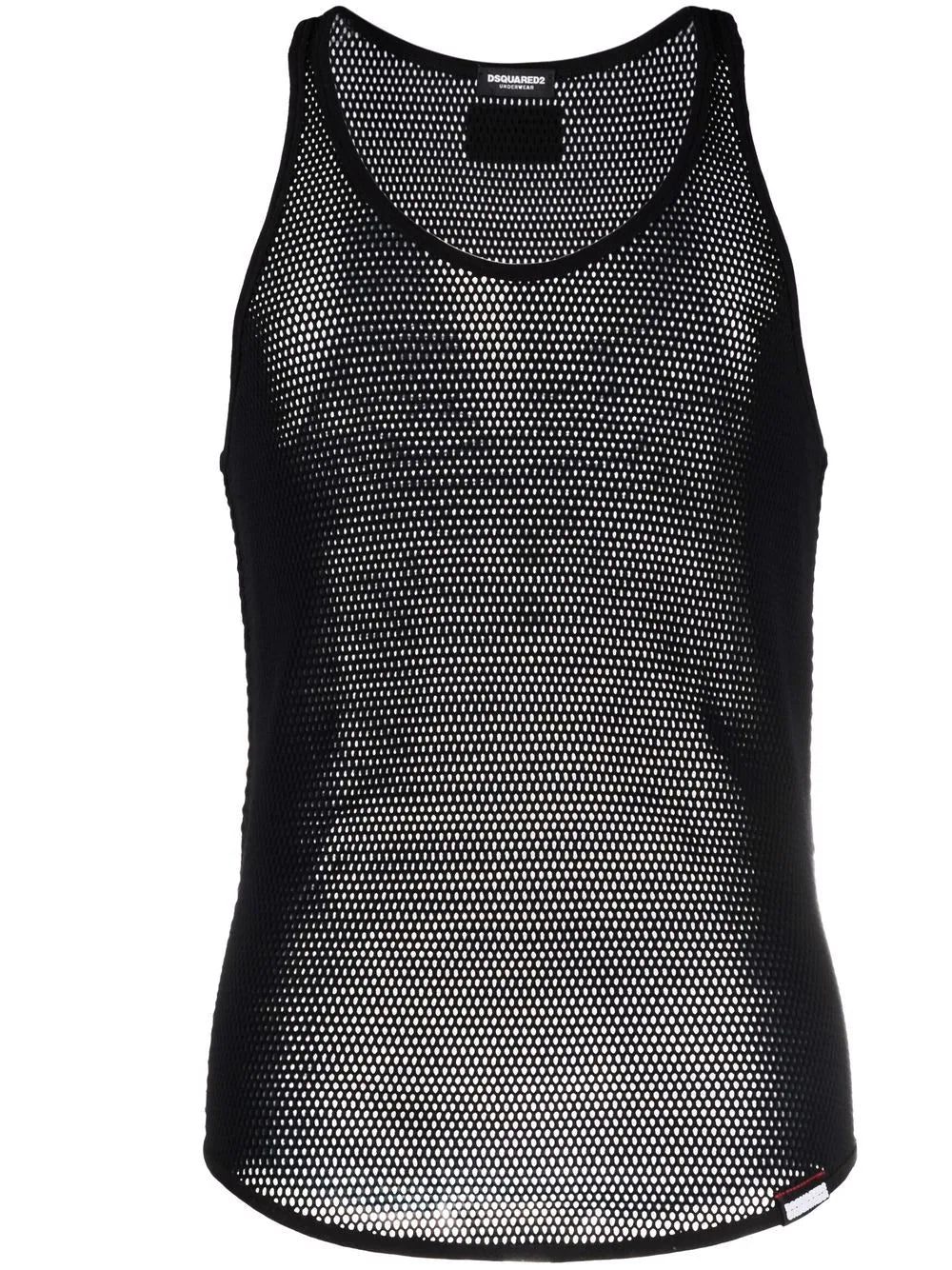 Dsquared2 logo-patch mesh vest
