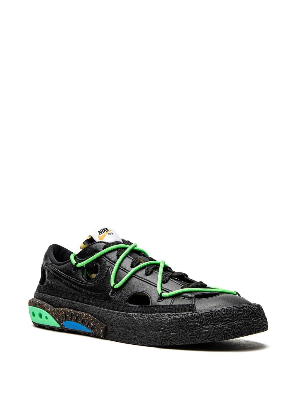 Nike X Off-White Blazer Low "Black/Electro Green" sneakers - Image 2