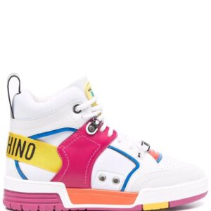 Moschino  panelled high-top sneakers