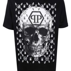Philipp Plein  skull logo graphic-print T-shirt