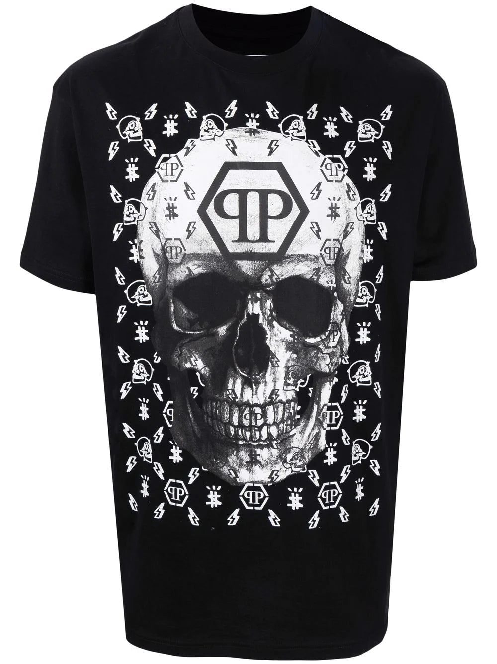 Philipp Plein skull logo graphic-print T-shirt