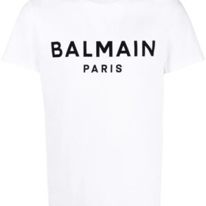Balmain  flocked-logo T-shirt
